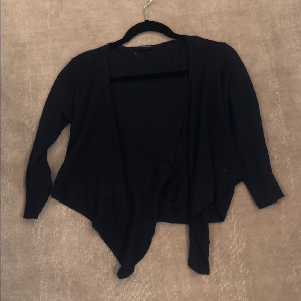 Club Monaco navy crop cardigan wrap